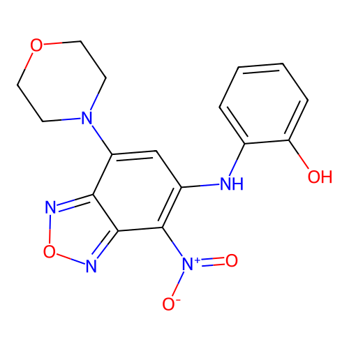 2-{[7-(Morpholin-4-yl)-4-nitro-2,1,3-benzoxadiazol-5-yl]amino}phenol structure