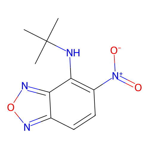 N-tert-butyl-5-nitro-2,1,3-benzoxadiazol-4-amine structure