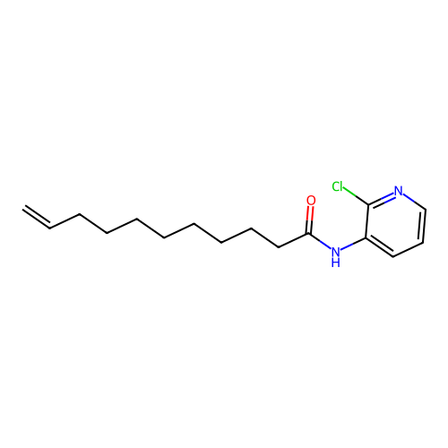 N-(2-chloro-3-pyridinyl)-10-undecenamide structure