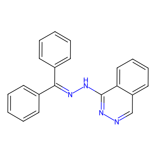Diphenylmethanone 1-phthalazinylhydrazone structure
