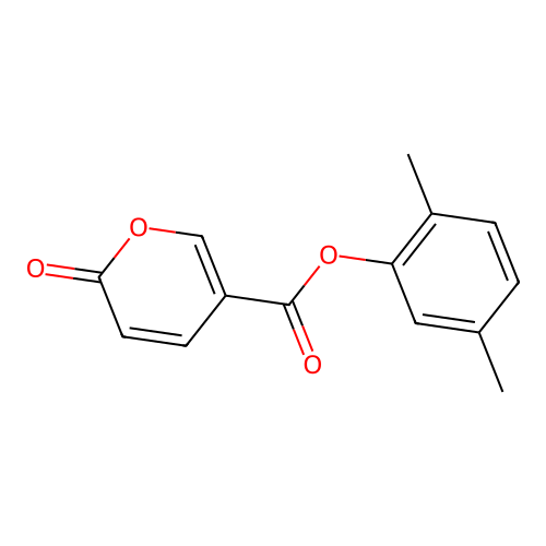(2,5-Dimethylphenyl) 6-oxopyran-3-carboxylate structure