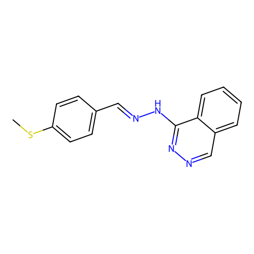 N-[(4-methylsulfanylphenyl)methylideneamino]phthalazin-1-amine structure