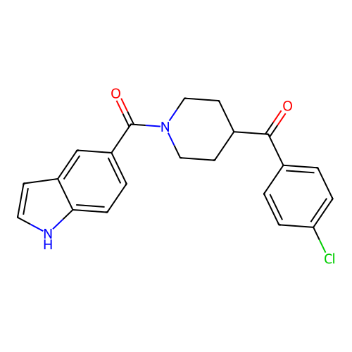 Piperidine,4-(4-chlorobenzoyl)-1-(1h-indol-5-ylcarbonyl)- structure