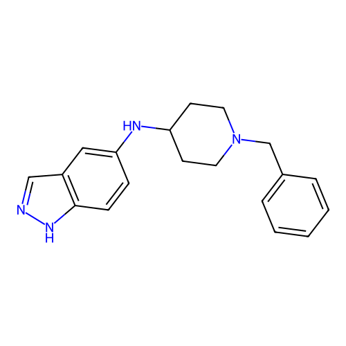 N-(1-benzylpiperidin-4-yl)-1H-indazol-5-amine structure