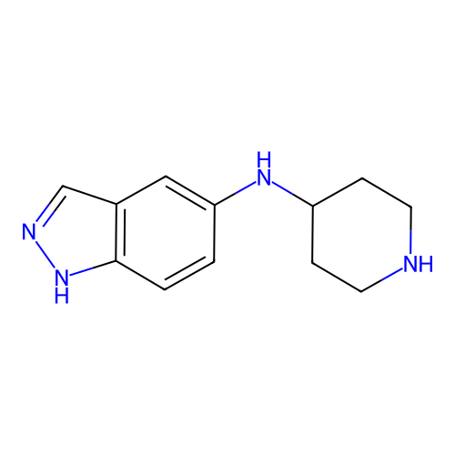 N-(1H-5-Indazolyl)-N-(4-piperidyl)amine structure