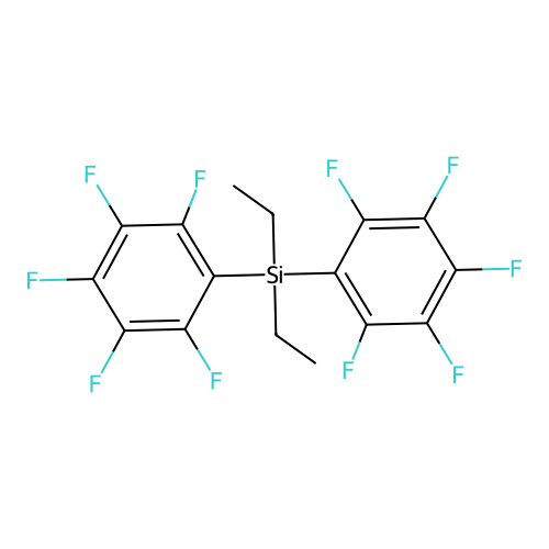 Silane, diethylbis(pentafluorophenyl)- structure