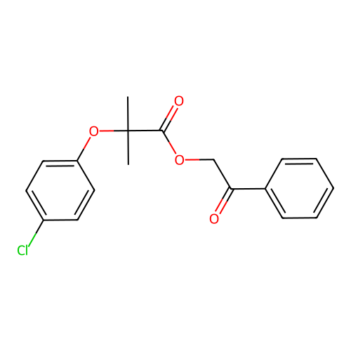 2-Oxo-2-phenylethyl 2-(4-chlorophenoxy)-2-methylpropanoate structure