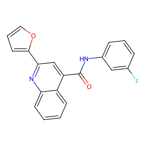 N-(3-fluorophenyl)-2-(2-furyl)-4-quinolinecarboxamide structure