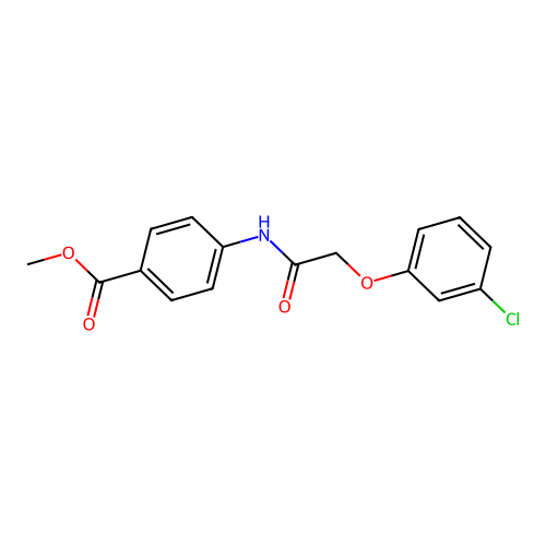 Methyl 4-{[(3-chlorophenoxy)acetyl]amino}benzoate structure