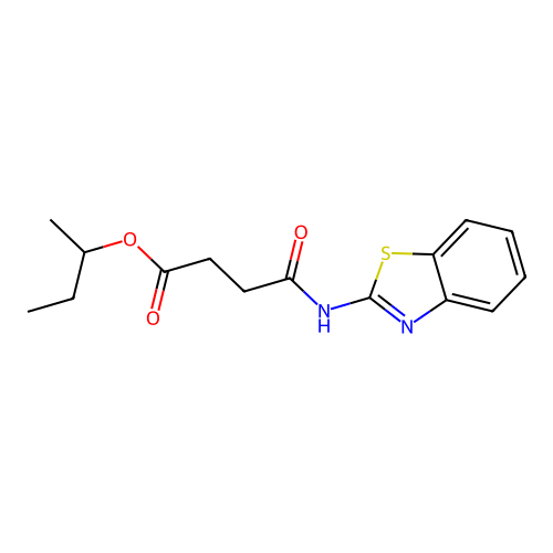 Butan-2-yl 4-(1,3-benzothiazol-2-ylamino)-4-oxobutanoate structure