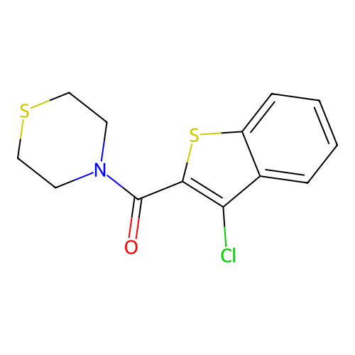 4-[(3-Chloro-1-benzothien-2-yl)carbonyl]thiomorpholine structure