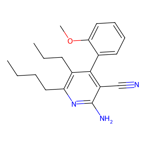 2-Amino-6-butyl-4-(2-methoxyphenyl)-5-propylpyridine-3-carbonitrile structure