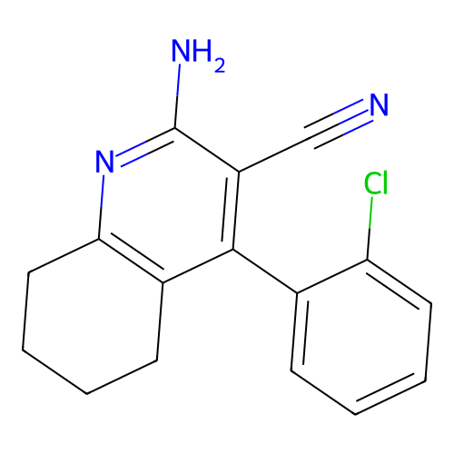 2-Amino-4-(2-chlorophenyl)-5,6,7,8-tetrahydroquinoline-3-carbonitrile structure