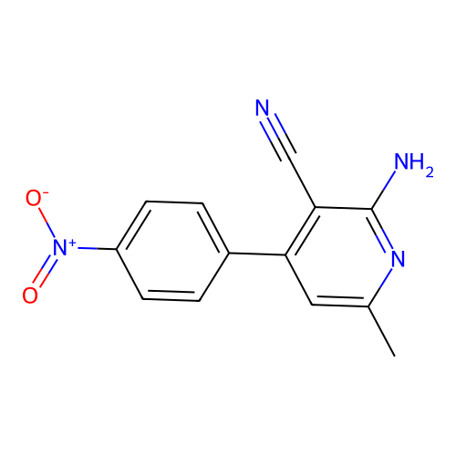 2-Amino-6-methyl-4-(4-nitrophenyl)pyridine-3-carbonitrile structure