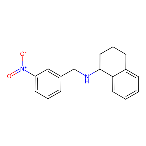 N-[(3-nitrophenyl)methyl]-1,2,3,4-tetrahydronaphthalen-1-amine structure