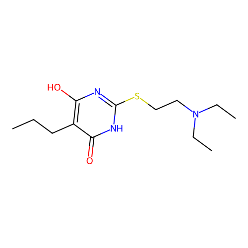 2-{[2-(Diethylamino)ethyl]sulfanyl}-5-propylpyrimidine-4,6-diol structure
