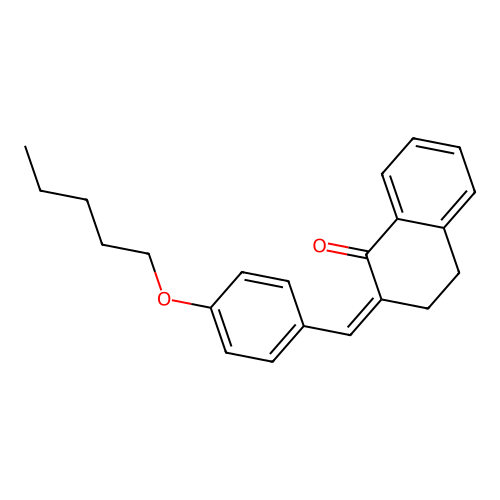 2-[(4-Pentoxyphenyl)methylidene]-3,4-dihydronaphthalen-1-one structure