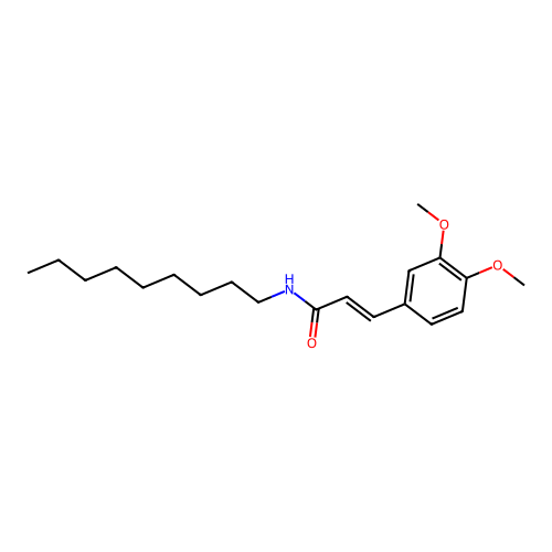 3-(3,4-dimethoxyphenyl)-N-nonylacrylamide structure