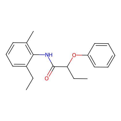 N-(2-ethyl-6-methylphenyl)-2-phenoxybutanamide structure