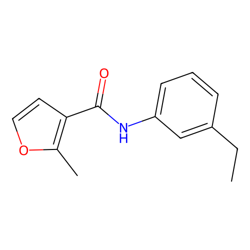 N-(3-ethylphenyl)-2-methylfuran-3-carboxamide structure