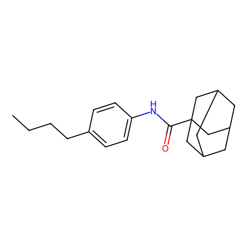 N-(4-butylphenyl)adamantane-1-carboxamide structure