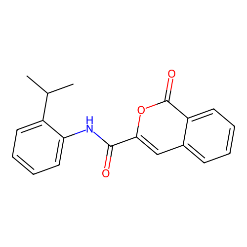 N-(2-isopropylphenyl)-1-oxo-1H-isochromene-3-carboxamide structure