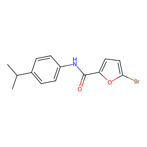 5-bromo-N-(4-propan-2-ylphenyl)-2-furancarboxamide structure