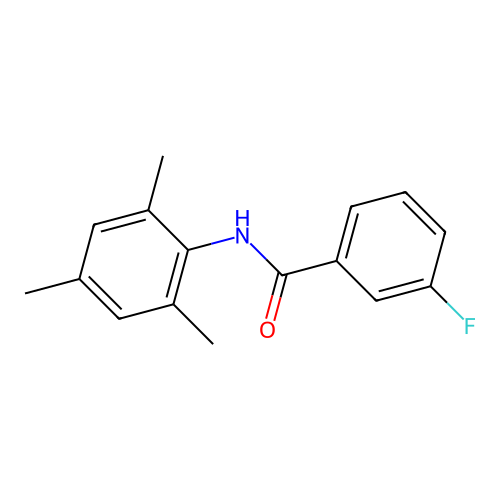 3-fluoro-N-(2,4,6-trimethylphenyl)benzamide structure