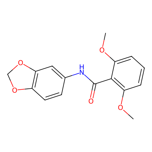 N-(1,3-benzodioxol-5-yl)-2,6-dimethoxybenzamide structure