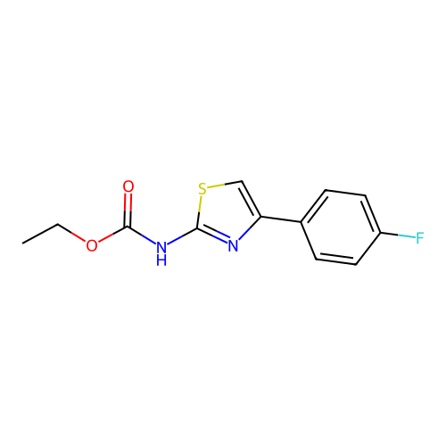Ethyl [4-(4-fluorophenyl)-1,3-thiazol-2-yl]carbamate structure