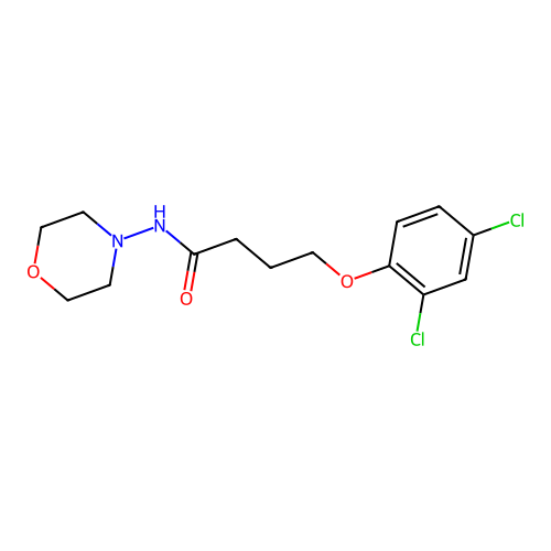 4-(2,4-dichlorophenoxy)-N-morpholin-4-ylbutanamide structure