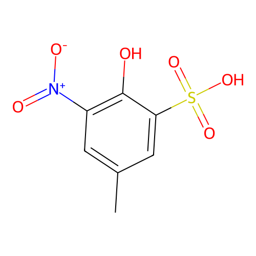 Potassium 2-hydroxy-5-methyl-3-nitrobenzenesulfonate structure