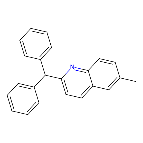 Quinoline,2-(diphenylmethyl)-6-methyl- structure