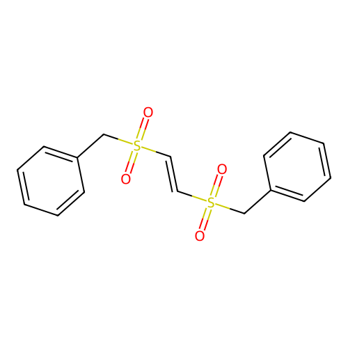2-Benzylsulfonylethenylsulfonylmethylbenzene structure