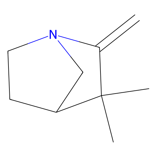3,3-Dimethyl-2-methylidene-1-azabicyclo[2.2.1]heptane structure