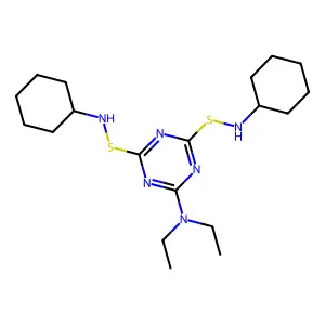 1,3,5-Triazine-2,4-disulfenamide, N2,N4-dicyclohexyl-6-(diethylamino)- structure