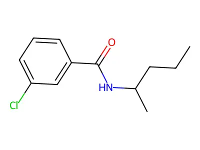 3-chloro-N-(pentan-2-yl)benzamide structure
