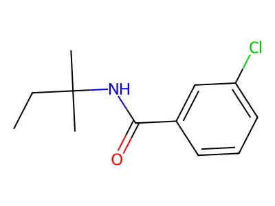 3-chloro-N-(2-methylbutan-2-yl)benzamide structure
