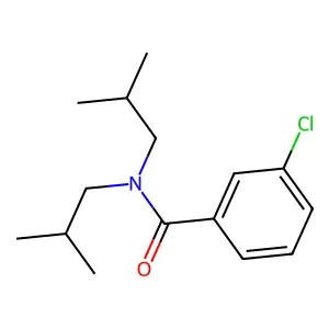 3-chloro-N,N-bis(2-methylpropyl)benzamide structure