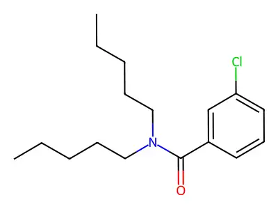3-chloro-N,N-dipentylbenzamide structure