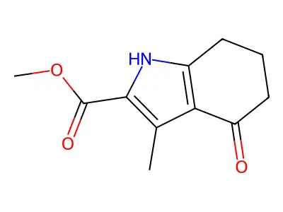 methyl 3-methyl-4-oxo-4,5,6,7-tetrahydro-1H-indole-2-carboxylate structure