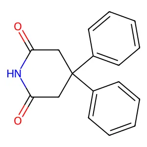 4,4-Diphenylpiperidine-2,6-dione structure