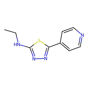 2-Ethylamino-5-(4-pyridyl)-1,3,4-thiadiazole structure