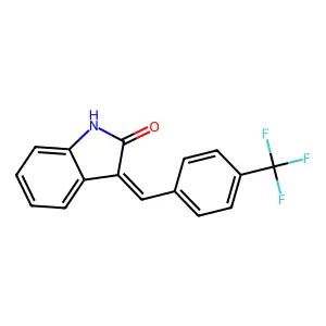 3-{[4-(Trifluoromethyl)phenyl]methylidene}-1,3-dihydro-2H-indol-2-one structure