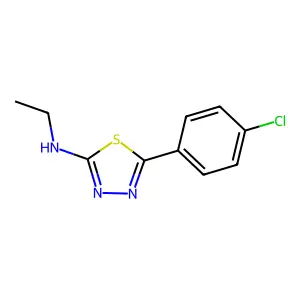 5-(4-chlorophenyl)-N-ethyl-1,3,4-thiadiazol-2-amine structure