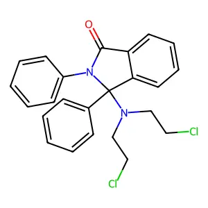 3-[Bis(2-chloroethyl)amino]-2,3-diphenylisoindol-1-one structure