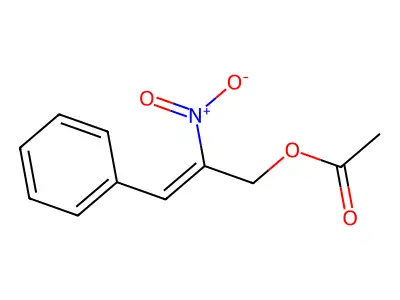 (2-Nitro-3-phenylprop-2-enyl) acetate structure