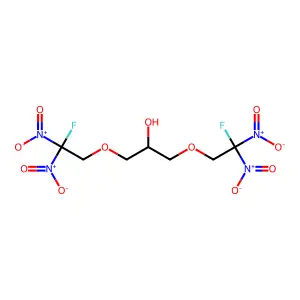 2-Propanol, 1,3-bis(2-fluoro-2,2-dinitroethoxy)- structure