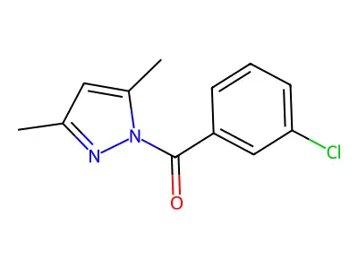 1-(3-chlorobenzoyl)-3,5-dimethyl-1H-pyrazole structure