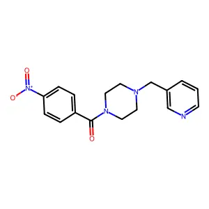 (4-Nitrophenyl)-[4-(pyridin-3-ylmethyl)piperazin-1-yl]methanone structure